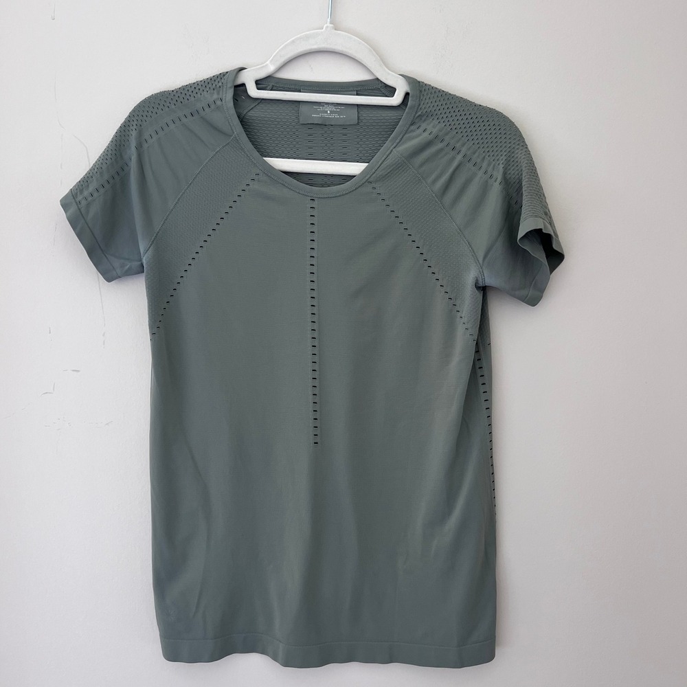 Athleta Active T-Shirt‎ Breathable Vented Running Top Athletic Green S